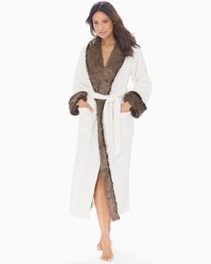 Luxe Faux Fur Robe Ivory Cozy White Robe For Winter, Cozy White Winter Robe, Soma Bras, Soma Intimates, The Vanishing, Swim Skirt, Breakfast Treats, Sleepwear Pajamas, Shapewear