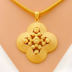 Decadent Flower 22k Gold Pendant Gold Temple Jewelry Necklace With Flower Pendant, 22k Gold Pendant Necklace With Locket, Traditional Yellow Gold Flower Pendant Necklace, 22k Yellow Gold Flower Pendant Jewelry, 22k Gold Filigree Pendant Necklace, Yellow 22k Gold Pendant Necklace, 22k Gold Flower Pendant Necklace Gift, 22k Yellow Gold Flower Pendant Necklace, Gold Flower Pendant Necklace In 22k