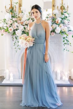 Blue Tulle Bridesmaid Dress, Wedding Parties Colors, Tulle Bridesmaid, Sleeveless Bridesmaid Dresses, Tulle Bridesmaid Dress, Bridesmaid Dress Colors, Blue Tulle, Theme Color, French Blue