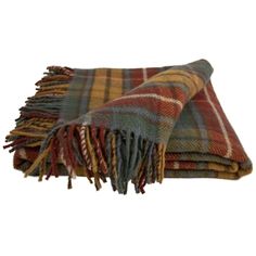 two plaid blankets folded on top of each other