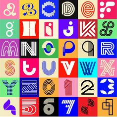 Complete alphabet and number with a very colorful and minimalist vibe Days Of Type, Handwriting Fonts, Letter Logo, Design Inspo, Full Set, Handwriting, I Tried