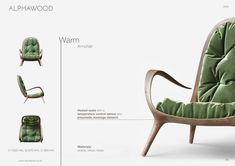 an image of a chair that has been designed to look like it is made out of wood