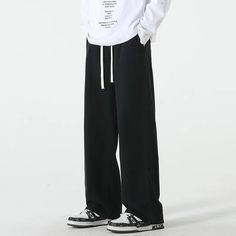 SPECIFICATIONS 100% Cotton Men's Baggy Wide-leg Pants Fashion Korean Streetwear Casual Elastic Waist Drawstring Trousers ArmyGreen Black Khaki Brand Name: BLEASENDY Applicable Season: Four Seasons Origin: Mainland China CN: Guangdong Material: COTTON Applicable Scene: Daily Pant Style: Wide leg pants Style: Casual Model Number: 15133010920 Thickness: midweight Waist Type: MID Decoration: Pockets Waist Size(in inches): 27 - 36 Gender: MEN Item Type: full length Place Of Origin: China (mainland) C Leisure Wide-leg Pants, Solid Color Wide-leg Leisure Pants, Baggy Straight Sweatpants, Streetwear Wide-leg Pants, Wide Leg Streetwear Pants Solid Color, Streetwear Wide Leg Pants In Solid Color, Baggy Full Length Sweatpants, Baggy Full-length Solid Sweatpants, Baggy Full-length Sweatpants