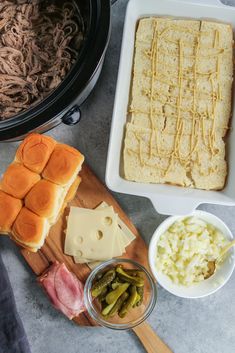 the food is ready to be cooked in the crockpot and put into the slow cooker