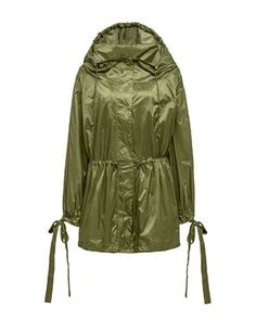 Tie-Cuff Drawstring Parachute Jacket, Green by Fenty Puma by Rihanna at Bergdorf Goodman. Green Parka Jacket, Rihanna Puma, Parachute Jacket, Visionary Fashion, Green Parka, Drawstring Jacket, Varsity Sweater, Straight Jacket