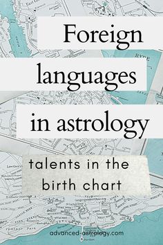 the cover of foreign languages in astrology, with an image of a map on it