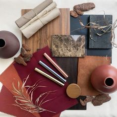 a table topped with different types of items