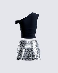 Be the main character of any GNO in this iconic two-piece set 😚 Featuring a black asymmetrical top, paired with a silver rhinestone skirt - the party truly wont start til you walk in ✨ Be The Main Character, Sequin Set, Rhinestone Skirt, Boutique Collection, Sequin Mini Skirts, Asymmetrical Tops, Sequin Mini, Cargo Pant, Main Character