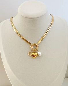 Camilla Pendant Chain | 18k Gold Plated – ILLÁRI Jewelry Fashion Trends, Pearl Charms, Gold Heart, Personalized Necklace, Cleaning Jewelry, Heart Of Gold, Something Special, Heart Charm, Beautiful Necklaces