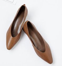 hulianfu women Genuine Leather shoes cow leather pointed toe office shoes career shoes all-match women pumps low heel shoes Harajuku Dress, Womens Sweatshirts Hoods, Office Shoes, Low Heel Shoes, Genuine Leather Shoes, Casual Stylish, Sweet Dress, Brown Shoe, Strap Dress