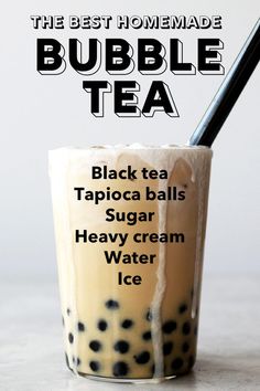 the best homemade bubble tea recipe for tacos and hot chocolate, with text overlay