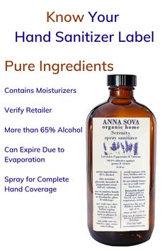 Do you know what's in your hand sanitizer ?  Our Sanitizer contains  Three Ingredients - 85% Alcohol, Food Grade Glycerin (moisturizer), High Quality Plant Based Essential Oils.   We have produced our sanitizer for over 10 years.  Our essential oils are plant based for True Aromatherapy benefits.  Depending upon the scent picked we use Lavender, Peppermint, Valerian Root, Lime,Orange, Cedarwood and Clove.    Our sanitizer comes in Refill and Spray Sizes. #spraysanitizer #aromatherapy #skincare Alcohol Food, Aromatherapy Benefits, Valerian Root, Healthy Mom