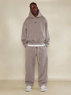 Regular Fit Overhead Essential Hoodie And Barrel Fit Jogger 2 Piece Set Khaki Casual  Long Sleeve Knitted Fabric Colorblock,Letter,Plain  Slight Stretch  Men Clothing, size features are:Bust: ,Length: ,Sleeve Length: Brown Sweatsuit, Sweatsuit Men, Essential Hoodie, Sweatsuit Set, Fitted Joggers, Long Sleeve Tops Casual, Birthday Wishlist, Jogger Set, Dress Code