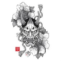 Japanese Demon Tattoo Masks, Hannya Mask Drawing, Japanese Hannya Mask Tattoo Design, Hannya Mask Art, Japanese Oni Mask Tattoo, Japanese Hannya Mask Tattoo, Hannya Mask Tattoo Design, Oni Mask Tattoo Design, Hannya Maske Tattoo