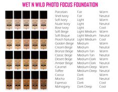 Wet N Wild Photo Focus Foundation, Wet And Wild Foundation, Light Skin Makeup, Pale Makeup, Wow Photo, Photo Focus, Wet And Wild, Makeup Guide