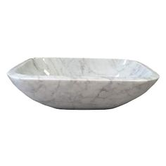 a white marble bowl on a white background