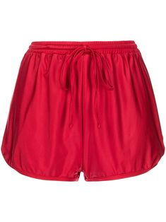 red high waist elasticated drawstring waistband thigh-length Be mindful to try on swimwear over your own garments. Be Mindful, Yoko London, City Dress, Red High, Summer Beach Wear, Ski Wear, Drawstring Waistband, Swim Shorts, Try On