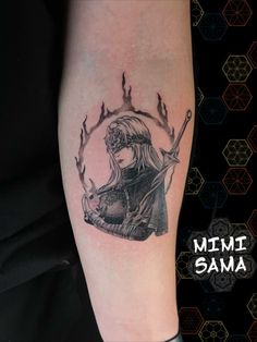 Black and Grey tattoo made by MimiSama representing the bust of the firekeeper from the Dark Souls series, a video game made by From Software. Fire Keeper, Tattoo Catalog, Medieval Tattoo, Fire Tattoo, Anime Decor, Happy New Year Everyone, Black Ink Tattoos