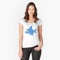 Get my art printed on awesome products. Support me at Redbubble #RBandME: https://www.redbubble.com/i/t-shirt/Baby-Shark-by-medunetix/35625593.PFN84?asc=u Oklahoma Flag, Just Love Me, Blue Cats, Scottie Dog, Casual Tee, Workout Tops, Black Cat, Clothing Brand