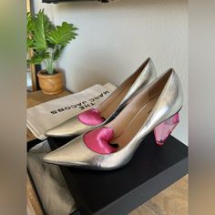 Brand New March Jacobs Pumps With Dust Bag, Heart Shoes Filler Bags, And Box. Pink Diamond Heel. Never Worn. $495 Retail Size Eu 37, Us 7, Photographed. Sold Out Everywhere!! Diamond Heels, Marc Jacobs Shoes, Heart Shoes, Pink Diamond, Pumps Heels, Shoes Women Heels, Marc Jacobs, Dust Bag, Shoes Heels