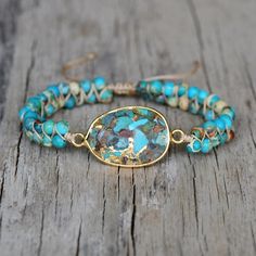 Gorgeous Turquoise Bracelet With Jasper Beads. African Turquoise Bracelet, Boho Jewellery Necklaces, Prayer Bead Bracelet, Jasper Bead Bracelet, Balance Bracelet, Healing Gemstone Bracelets, Turquoise Bead Bracelet, Turquoise Crystal, Energy Bracelets