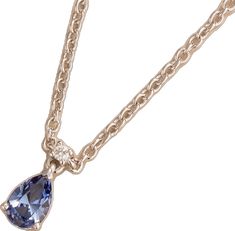 White Gold Tanzanite Necklace With Diamond Accents, White Gold Tanzanite Necklaces With Diamond Accents, Silver Tanzanite Necklace With Diamond Accents, Small Pendant Necklace, Ceylon Blue Sapphire, White Gold Pendant Necklace, White Gold Pendant, Blue Sapphire Diamond, Small Pendant