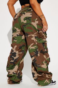 Available In Camouflage. Utility Pant Cargo Pant Camo Pant Oversized Pant Utility Pocket Detail Button & Zipper Closure 31" Inseam Disclaimer: Plaid Placement Will Vary 100% Cotton Imported | Reservoir Camo Utility Pant in Camouflage size XS by Fashion Nova Camouflage Cargo Pants For Fall, High Waist Camouflage Utility Pants, Camouflage Wide Leg Bottoms For Outdoor, Camouflage Utility Trousers, High Waist Camouflage Military Bottoms, Combat Style Camouflage Bottoms For Fall, High Waist Camouflage Combat Pants, Camouflage Bottoms With Pockets For Fall, Fall Camouflage Parachute Pants With Cargo Pockets