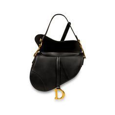 The cherished and emblematic Saddle Bag from Dior makes a surprising comeback in 2018. Reinvented in two different sizes and more colours than ever before, the Classic Dior Saddle Bag in black calfskin leather has now landed at bagsalora. Crafted from Dior’s soft and supple calfskin leather alongside antique gold hardware detail, it’s no wonder the Saddle is on every girl’s mind. Its interior features gorgeous textile lining and showcases a single storage compartment and zip pocket. Bursting with class and flair, the Dior Saddle Bag is great for adding the finishing touch to your outfit. SPL Exterior Black Calfskin Leather Gold toned hardware Hanging D charm Top handle design Stud closure Comes with dust bag and ity card Good condition - signs of use throughout - faint scratches apparent o Classic Dior, Dior Saddle, Leather Saddle Bags, Timeless Handbag, Saddle Bag, Exclusive Bag, Every Girl, Handbag Backpack, New Bag