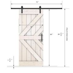 the measurements for a barn door