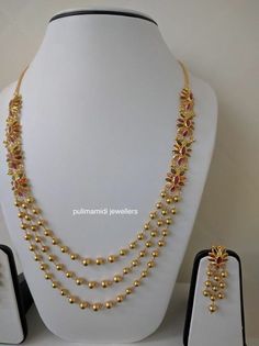 10gms Gold Jewellery, 32grams Gold Haram, Cb Chandraharam, Pearls Haram Designs, Layer Chain Gold Indian, Layer Gold Necklace Indian, 10 Gms Gold Necklace Indian, Layered Necklaces Gold Indian, 10gms Gold Necklace Designs