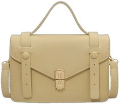 Rectangular Solid Color Shoulder Bag For Office, Square Solid Color Office Bags, Beige Square Satchel With Hasp Closure, Crossbody Flap Bag With Detachable Strap, Square Office Satchel With Single Shoulder Strap, Square Solid Color Shoulder Bag For Office, Square Solid Color Office Shoulder Bag, Solid Color Crossbody Flap Bag For Office, Beige Rectangular Satchel With Hasp Closure