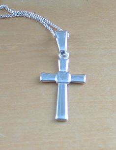 Sterling Silver Cross Pendant & Chain | Cross Jewellery UK | Gift Sterling Silver Cross Pendant, Silver Cross Pendant, Jewellery Uk, Light Of Life, Uk Gifts, Modern Cross, Cross Jewelry, Sterling Silver Cross, Organza Gift Bags