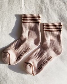 A crew version of the bestselling Boyfriend Sock. Le Bon Shoppe is designed in LA and produced in Korea under fair trade production regulations. – 85% cotton, 13% polyester, 2% spandex – One size fits most Boyfriend Socks, Short Girlfriend, Natural Textiles, The Boyfriend, Ribbed Shorts, The Girlfriends, Sustainable Brand, Bellini, Sport Socks