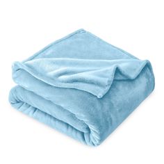 Microplush blanket folded neatly Blanket For Bed, Queen Blanket, Fuzzy Blanket, Velvet Blanket, Twin Blanket, Kids Fleece, Lightweight Blanket, Blue Blanket, Wearable Blanket