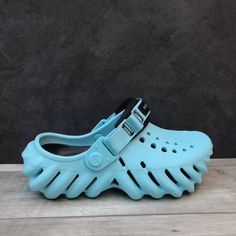 Brand New Crocs Echo Clog Arctic Blue Juniors Size J1 Juniors Size J2 Juniors Size J3 / Women’s Size 5 Juniors Size J4 / Women’s Size 6 Juniors Size J5 / Women’s Size 7 Juniors Size J6 / Women’s Size 8 Casual Light Blue Slip-on Clogs, Sporty Blue Slip-on Clogs, Casual Blue Clogs For Spring, Trendy Blue Non-slip Sandals, Light Blue Summer Clogs With Round Toe, Light Blue Round Toe Clogs For Summer, Light Blue Round Toe Clogs For Spring, Casual Light Blue Clogs For Summer, Casual Light Blue Summer Clogs