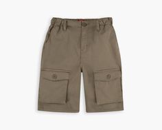 These classic Levi's® Utility EZ Shorts will be the perfect effortless piece for the upcoming warm days. Inspired by American workwear, they feature a slim fit, cargo pockets and an elastic waistband for comfort. Breathable without the baggage Added stretch for all-day comfort Spring Outdoor Cargo Pants With Patch Pockets, Khaki Shorts For Outdoor Activities, Khaki Cotton Bottoms For Outdoor Activities, Solid Workwear Shorts With Pockets, Adjustable Waist Cotton Pants With Pockets, Cotton Bottoms With Side Pockets And Adjustable Waist, Workwear Solid Shorts With Side Pockets, Casual Flat Front Bottoms With Pockets, Workwear Shorts With Side Pockets