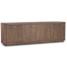 the sideboard is made out of wood and has three doors on one side, with two