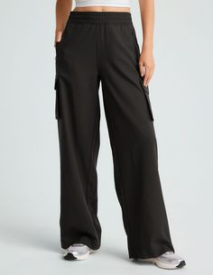 City Chic Wide Leg Cargo Pant | Beyond Yoga Trendy Workwear Parachute Pants With Multiple Pockets, Urban Full Length Cargo Pants For Workwear, Versatile Workwear Cargo Pants With Pockets, Urban Style Full Length Cargo Pants For Work, Casual Travel Pants With Pockets, Trendy Parachute Pants For Workwear With Side Pockets, Sporty Wide Leg Cargo Pants For Workwear, Casual Wide Leg Bottoms For Travel, Casual Wide Leg Travel Pants