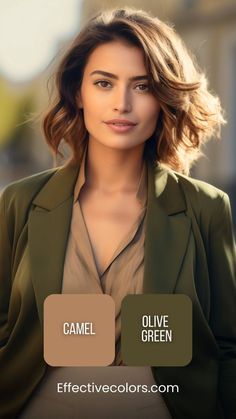 Color Combination With Olive Green, Olive Combination Outfit, Camel Color Combinations, Olive Green Color Palette Outfit, Olive Green Color Combinations Outfit, Winter Colors 2024, Olive Green Colour Combinations, Olive Color Combinations, Green Color Combinations Outfit