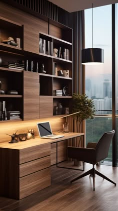 office makeover work from home office 
wood colors
office design interior small office modern office interiors
fall autumn season season fall season fall decor office Home Office Library Ideas, Modern Bureau, Office Interior Design Modern, Apartment Decorating On A Budget, Apartment Bedroom Decor