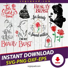 beauty and the beast svg dxf files