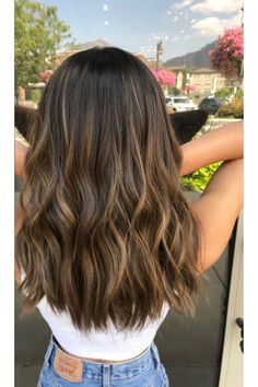 Black Hair With Highlights, Highlights Brown Hair, Hair Color Balayage