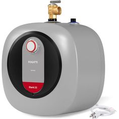 a tankless water heater with thermostaer plugged in to it