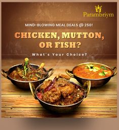 an advertisement for chicken mutton, or fish? what's your choice?