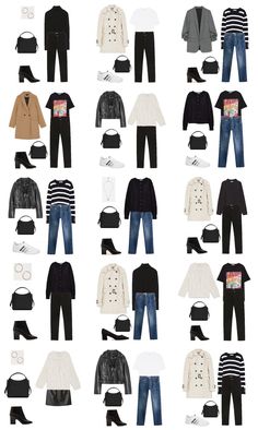 Autumn Fall Capsule Wardrobe, 70s Inspired Capsule Wardrobe, Monochrome Capsule Wardrobe, Warm Autumn Capsule Wardrobe, Autumn Capsule Wardrobe 2023, Mall Outfit Ideas Casual, Tomboy Capsule Wardrobe, Korean Autumn Outfit, Outfits Wardrobe