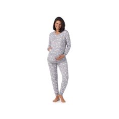 Cozy up in the casual comfort of these women's maternity pajamas from Cuddl Duds. Click on this INTIMATES & SLEEPWEAR GUIDE to find the perfect fit and more! Cozy up in the casual comfort of these women's maternity pajamas from Cuddl Duds. Click on this INTIMATES & SLEEPWEAR GUIDE to find the perfect fit and more! FEATURES 2-piece set includes: top & pants Top: crewneck, long drop-shoulder sleeves, ribbed cuffs, tulip hem, kangaroo pocket Pants: no closure - pull-on styling, ribbed cuffs, 2 pock Casual Maternity Nursing-friendly Sleepwear, Maternity Pajamas, Cuddl Duds, Womens Maternity, Pajama Bottoms, Knit Crewneck, Pajama Top, Pocket Pants, Plus Size Pregnancy