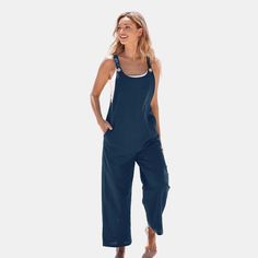 Achieve comfy-casual chic in our Raven Tapered Pinafore Jumpsuit! The relaxed silhouette and pinafore style create a modern and laid-back vibe, making it a versatile addition to your wardrobe. The tapered fit adds a touch of refinement, while the pinafore design adds a playful and trendy element to the outfit. Whether you're working from home or dropping the kids off at school, this jumpsuit is your go-to for an effortlessly stylish ensemble. Product code: CAA13E4A003AA,CAA13E4A003GG,CAA13E4A003 Ladies Overalls, Pinafore Jumpsuit, Outfit Ideaa, Pocket Jumpsuit, Maxi Jumpsuit, Wide Leg Romper, Sleeved Romper, Linen Women, Mom Style