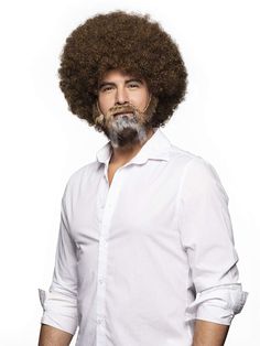 PRICES MAY VARY. One size fits most 100% synthetic fiber Costume wig Color: Brown Hand washable Painter Man, Bob Ross Wig, Testing Outfits, Wig Brown, Wig Color, Brown Hand, Bob Ross, Costume Wigs, Clothing Material