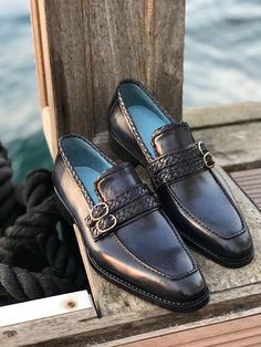 GentWith Elko Handmade Navy Blue Leather Loafers Blue Loafers, Navy Blue Shoes, Bespoke Shoes, Best Shoes For Men, Genuine Leather Shoes, Boots And Sneakers, Buy Handmade, Color Code, Blue Shoes