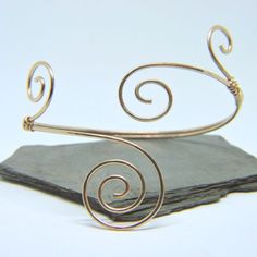 Copper Armlet - Armband - Upper Arm Cuff - Multiple Swirl Armband - Oxidized or Natural - Also Avail Handmade Spiral Gold Cuff Bracelet, Handmade Gold Spiral Cuff Bracelet, Artistic Gold Copper Bracelets, Adjustable Spiral Gold Bangle, Adjustable Gold Spiral Bangle, Adjustable Gold Artistic Cuff Bracelet, Upper Arm Cuff, Upper Arm Cuffs, Brass Bangle